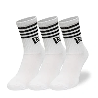 Abbildung von New Era Stripe CREW Socks Unisex 3 PACK Socken, Größe: 35 38, White