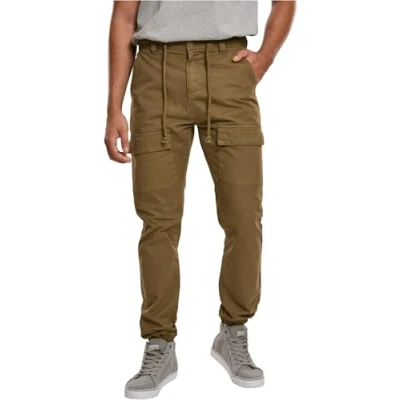 Abbildung von Urban Classics Front Pocket Cargo Stoffhose, Herren, Größe: Small, Summerolive