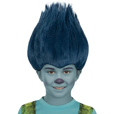 Abbildung von Funidelia Branch Perücke Trolls 3 für Jungen und Mädchen Zeichentrickfilm, Trolls, Film Serien Zubehör Kinder, Kostüm Lila