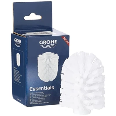 Abbildung von Grohe WC Garnitur Bau Cosmopolitan / Essentials Authnetic Cube, Cube Atrio Ersatzbürstenkopf für Toilettenbürstengarnitur Weiß