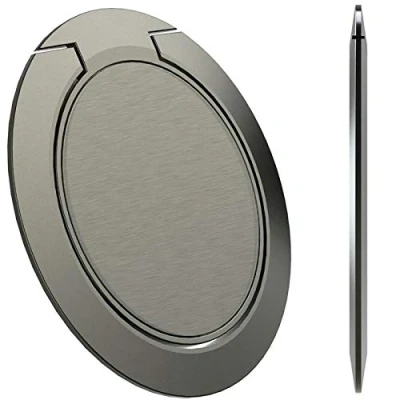 Abbildung von Weltweit dünnster Telefonringhalter, Attom Tech Tomorotec Ultra Thin Handy Ringständer für magnetische Autohalterungshaken, kompatibel mit iPhone Samsung Smartphone Zubehör (Schwarz)