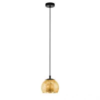 Abbildung von Eglo 98524 Pendelleuchte ALBARACCIN schwarz goldfarben Ø19cm H:110cm