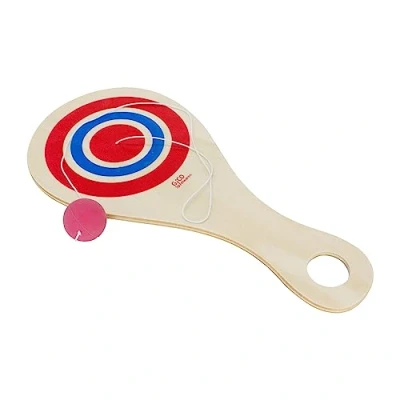 Abbildung von GICO Spielzeug Gartenset Paddle Ball Set Retro Fangspiel mit dem Gummiband 3267