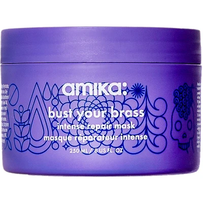 Abbildung von Amika bust Your Brass Blond Polaire Intensiv reparaturmaske Hair Mask 250ml