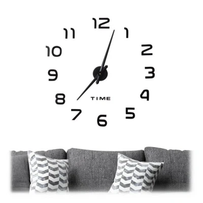 Abbildung von relaxdays Wanduhr DIY mit 3D Zahlen (Schwarz)