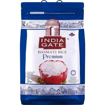 Abbildung von INDIA GATE Premium Basmati Reis Feiner, aromatischer Langkornreis aus Indien, feines Langkorn (1 x 5 kg)