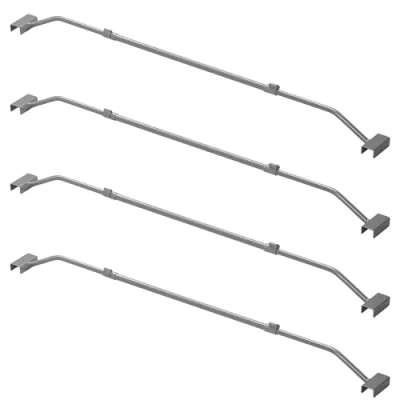 Abbildung von APT 4er Set Anhänger Flachplanenbügel verstellbar 100 155cm Planenstütze Metall Planenbügel