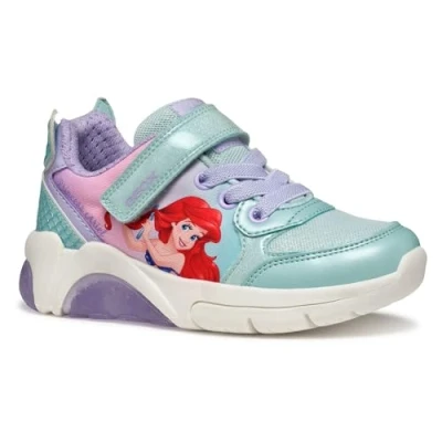 Abbildung von Geox Light UP Disney Ariel Mermaid Fadinlight GIRL Sneaker low für Kinder, Größe: 29, Watersea/lilac Schuhe