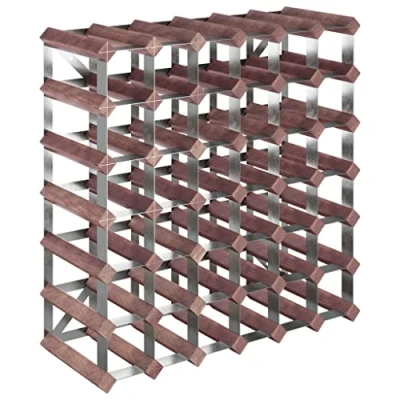 Abbildung von vidaXL Weinregal für 42 Flaschen Weinhalter Weinflaschenhalter Flaschenregal Weinständer Weinflaschenregal Flaschenständer Weinschrank Braun Massivholz Kiefer
