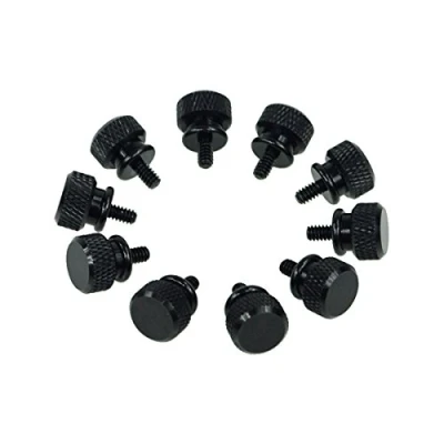 Abbildung von InLine 77770S 10er Pack Rändelschrauben (schwarz) für Gehäuse, 12mm
