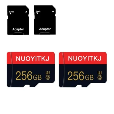 Abbildung von 2 Pack 256GB Micro SD Card Class 10 Memory with Adapter High Speed TF for Tablet,Camera,Drone