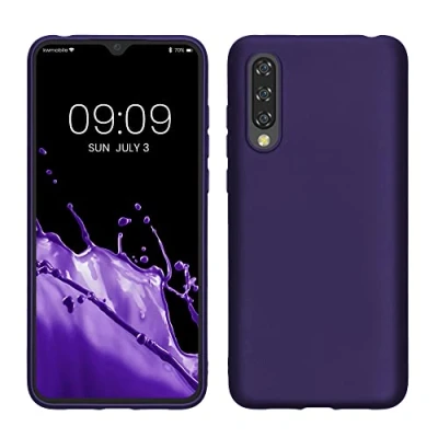 Abbildung von kwmobile Case kompatibel mit Xiaomi Mi 9 Lite Hülle Schutzhülle aus Silikon metallisch schimmernd Handyhülle Metallic Blauviolett