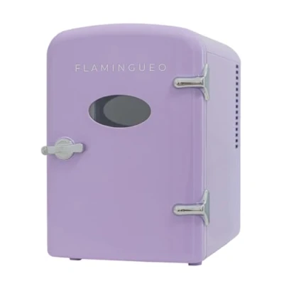 Abbildung von Flamingueo Mini Kühlschrank 4L Klein, 12V/220V, Funktion Kühlen und Heizen, Kleiner Kühlschrank, Mini, Kosmetik