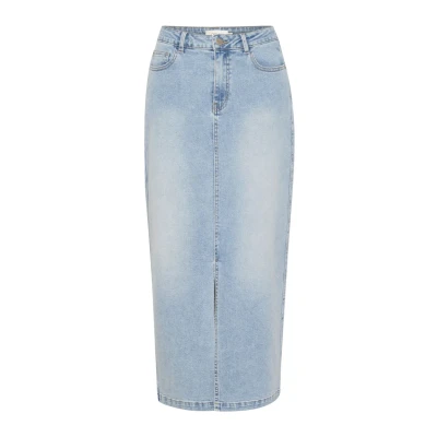 Abbildung von Cream EBBA Alinienrock, Damen, Größe: 34, Spring field light blue denim