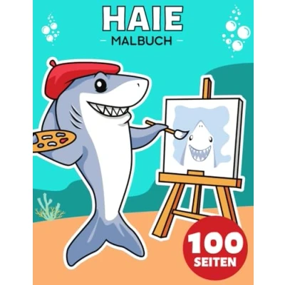 Abbildung von Haie Malbuch für Kinder: Nettes Geschenk Anti Stress und Entspannung