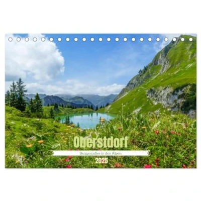 Abbildung von Oberstdorf Bergparadies in den Alpen (Tischkalender 2025 DIN A5 quer), CALVENDO Monatskalender