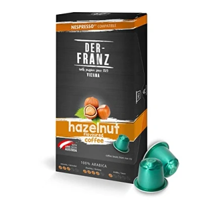 Abbildung von Nespresso kompatible Kaffee Kapseln, 1 x 10 Haselnuss Aroma