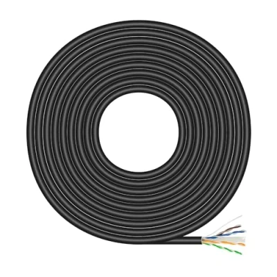 Abbildung von AISENS A135 0675 Wasserdichtes Netzwerkkabel für den Außenbereich, RJ45, Cat.6, UTP, Cca AWG23, Schwarz, 100 m