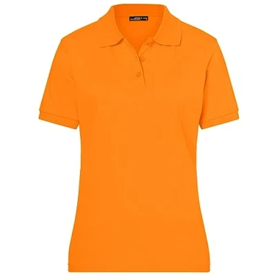 Abbildung von James &amp; Nicholson Damenpolo Classic Feines Piqué Poloshirt mit gestrickten Bündchen Farbe: orange Grösse: L
