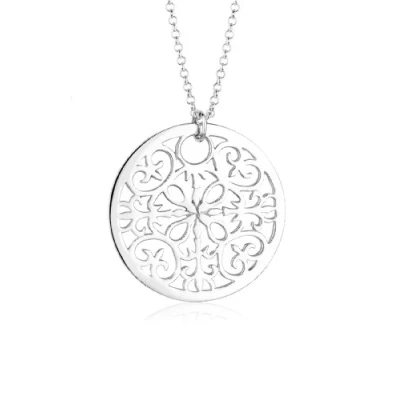Abbildung von Elli Kette mit Anhänger Ornament Symbol Rund 925 Silber