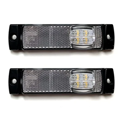Abbildung von MelTruck® 2x Weiße LED Begrenzungsleuchte Umrissleuchte E9 für Wohnwagen Trailer Anhänger