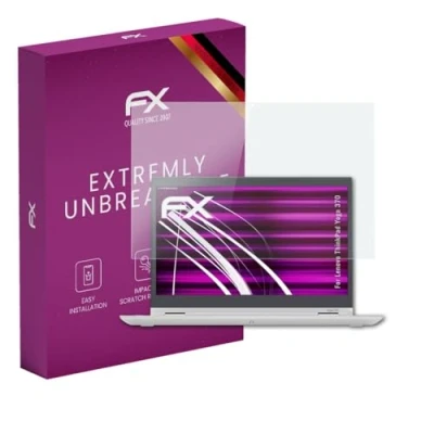 Abbildung von atFoliX Glasfolie kompatibel mit Lenovo ThinkPad Yoga 370 Panzerfolie, 9H Hybrid Glass FX Schutzpanzer Folie