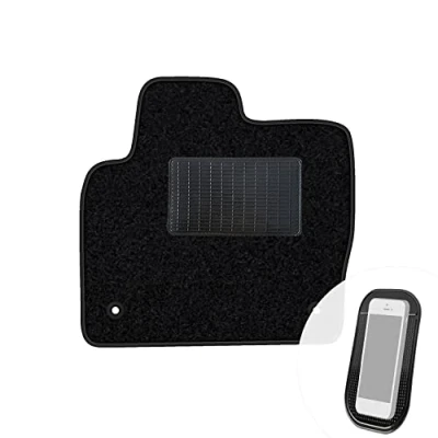 Abbildung von moto MOLTICO Fahrer Fußmatte Auto Velours Fahrerseite Autoteppiche Schwarz Fahrermatte 1 teilig passend für Land Rover Evoque 2011 2018