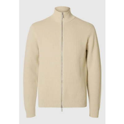 Abbildung von Selected Homme DANE LS Structure Strickjacke, Herren, Größe: Small, Oatmeal