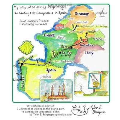 Abbildung von My Way of St. James Pilgrimages to Santiago de Compostela, Spain: sketchbook diary 2,250 miles walking on the pilgrim path. (Tyler&#039;s Travel Tales and Sketchbooks)