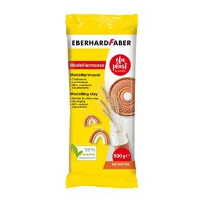 Abbildung von 4 x Eberhard Faber Modelliermasse Plast classic tonbasierend 500g terr