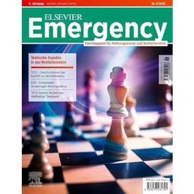 Abbildung von ELSEVIER Emergency. Taktische Aspekte in der Notfallmedizin. 6/2023: Fachmagazin für Rettungsdienst und Notfallmedizin