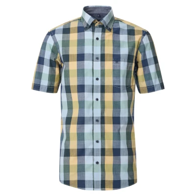 Abbildung von Casamoda Comfort FIT Kurzarm Hemd, Herren, Größe: Large, Gelb