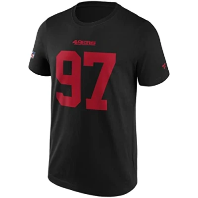 Abbildung von Fanatics NFL San Francisco 49ers Bosa Name &amp; Number Graphic T Shirt Schwarz Farbe Schwarz, Größe L
