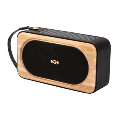 Abbildung von Marley House of Roots Solar Bluetooth Lautsprecher Kleine tragbare Box für Reisen &amp; Outdoor, IP67 wasserdicht, 14 Std. Spielzeit Mini Handy, Schwarz