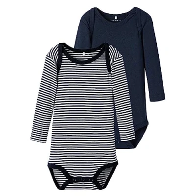 Abbildung von Name it CORE Unisex 2 PACK Body für Kinder, Größe: 74, Dark sapphire