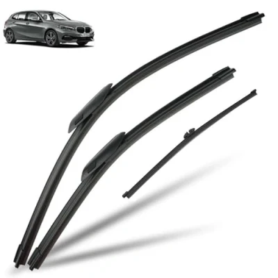 Abbildung von Regenwischer Wischerblätter, kompatibel mit BMW 1er F40 2019 2020 2021 2022 2023, vorne, hinten, Windschutzscheibe, Windschutzscheibenbürsten, Fenster, Auto, Autozubehör, Allwetter Wischerblatt (Col