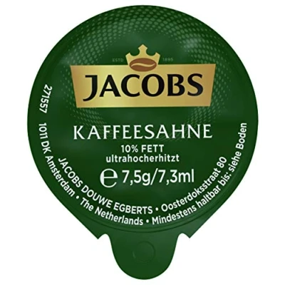 Abbildung von Jacobs Professional Kaffeesahne, Großpackung mit 240 Portionspackungen à 7,5g Kondensmilch (10% Fett)