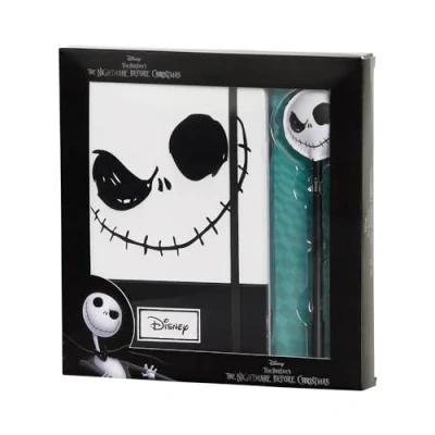 Abbildung von Disney Nightmare Before Christmas Face Geschenkbox mit Tagebuch und Fashion Kugelschreiber, Schwarz, 22,4 x 23,2 cm