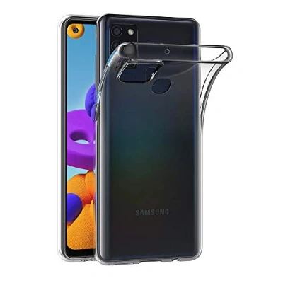 Abbildung von AICEK Hülle Compatible für Samsung Galaxy A21s Transparent Silikon Schutzhülle Case Clear Durchsichtige TPU Bumper Handyhülle (6,5 Zoll)