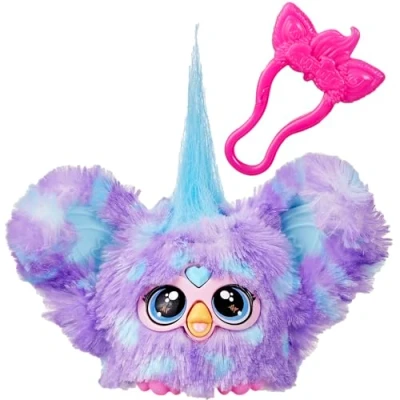 Abbildung von Furby Furblets Groo Vee Mini, Elektronische Musik &amp; Sätze in Furbisch (über 45 Geräusche), Kuscheltier Pastellfarben, für Kinder ab 6 Jahren, originelles Wichtelgeschenk, Lila