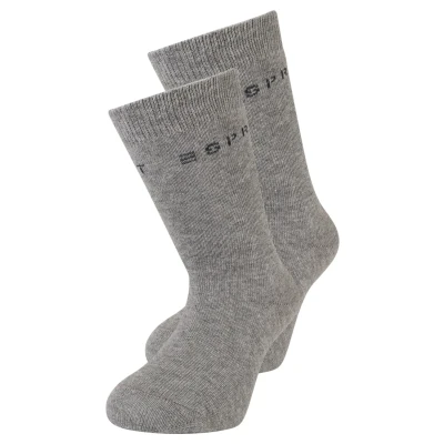 Abbildung von Esprit FOOT LOGO 2PACK UNI Socken für Kinder, Größe: 27 30, Light greymelange