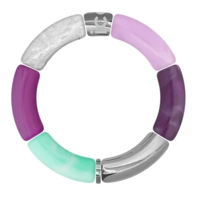 Abbildung von ICE Jewellery Bella Armband Türkis Purple Silver Fashion Lila Silber Damen, Einheitsgröße, Acryl, Acryl