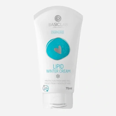 Abbildung von BasicLab Dermocosmetics Winterschutzcreme mit Lipiden 75 ml Für Erwachsene und Kinder, Glatte weiche Haut, Pflegt beruhigt die empfindliche trockene Haut