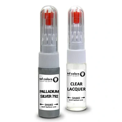 Abbildung von SD COLORS Lackstift Reparaturset für Mercedes 792, 20 ML, Farbcode 792 Palladiumsilber (Lack + Lack)