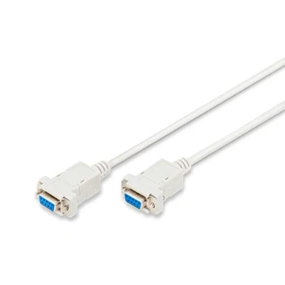 Abbildung von DIGITUS Null Modem Kabel D Sub 9 zu Buchse 1.8m Anschluss Beige