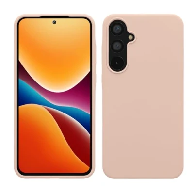 Abbildung von kwmobile Hülle kompatibel mit Samsung Galaxy A55 5G Silikon Handy Case Handyhülle weiche Oberfläche kabelloses Laden Coconut Swirl