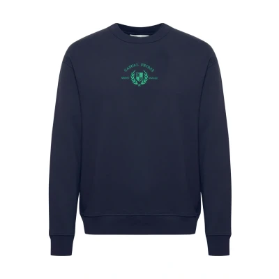 Abbildung von Casual Friday SAGE Embroidery Sweatshirt, Herren, Größe: Large, Dark navy