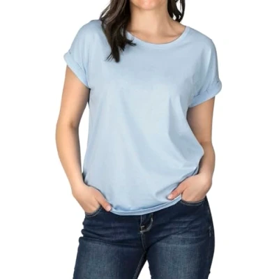 Abbildung von DENIMFY T Shirt Damen Top DFSophie Regular Fit (1 tlg) kurzarm Sommershirt mit Rundhalsausschnitt