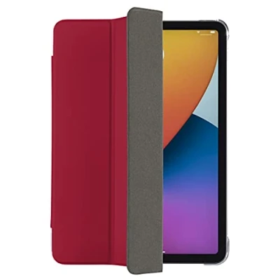 Abbildung von Hama Hülle für iPad Pro 2020 / 2021 2022 12.9 Zoll (aufklappbares Case Apple Tablet, Schutzhülle mit Standfunktion, transparente Rückseite, magnetisches Cover) rot