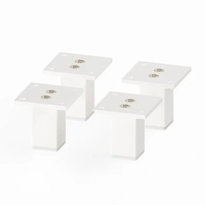 Abbildung von sossai® Möbelfuß Aluminium Möbelfüße in Weiß, (4 St)